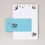 Briefpapierset Schwalben