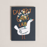 Postkarte Gans lieb