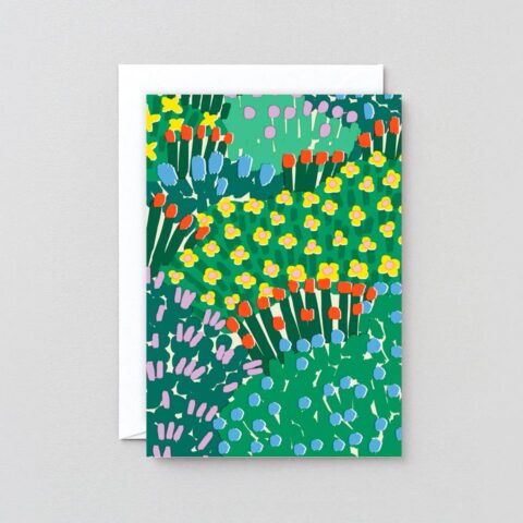 Grußkarte Blumenbeet