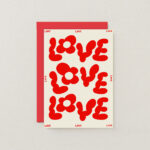 Grußkarte Love Love Love