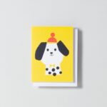 Minikarte Hund mit Mütze