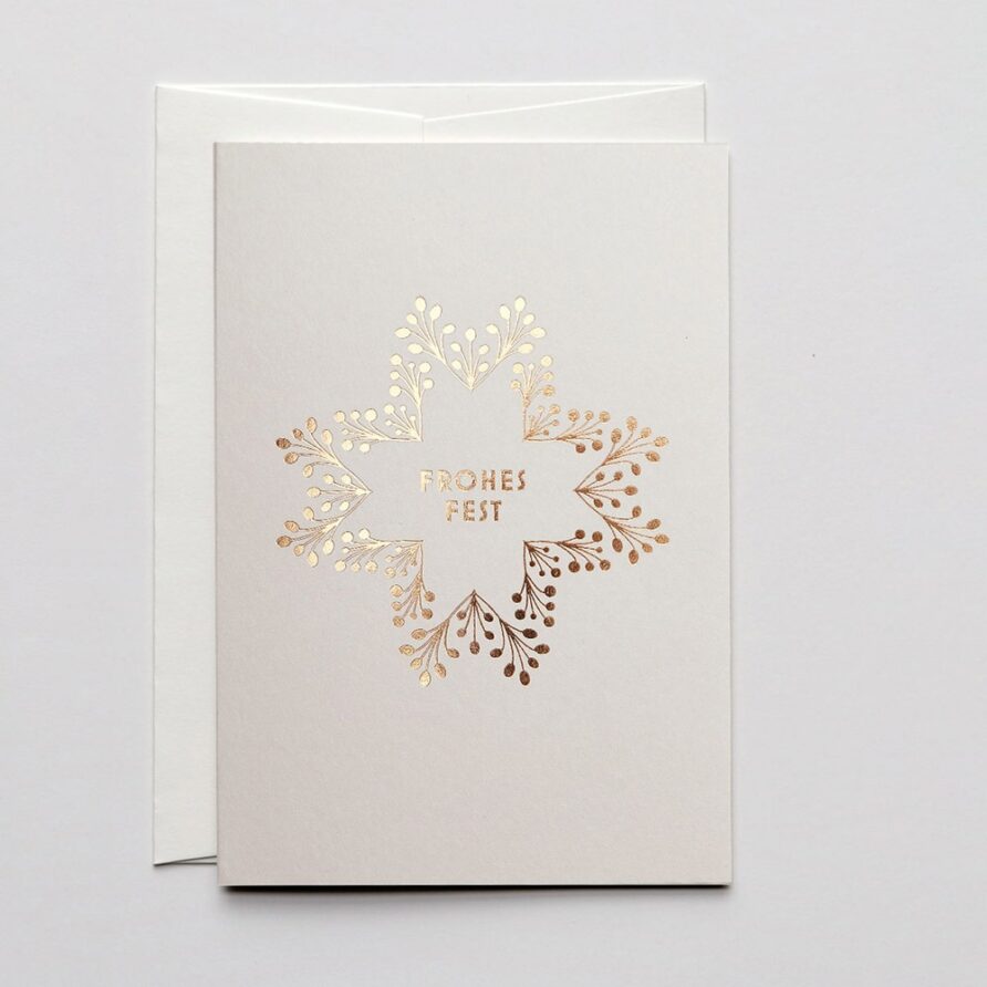 Weihnachtskarte Goldener Stern