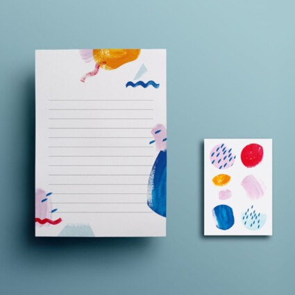 Briefpapier-Set A5 mit Stickern
