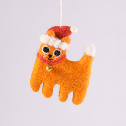 Filzanhänger – Weihnachtskatze Pat