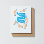 Geburtskarte Welcome little Shrimp