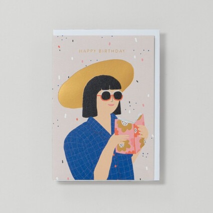 Geburtstagskarte Happy Birthday Girl mit Buch