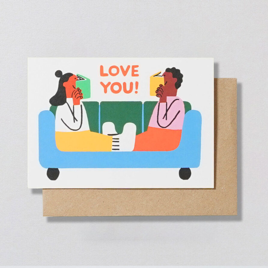 Grußkarte Love you Sofa