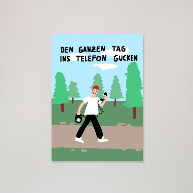 Postkarte Telefon