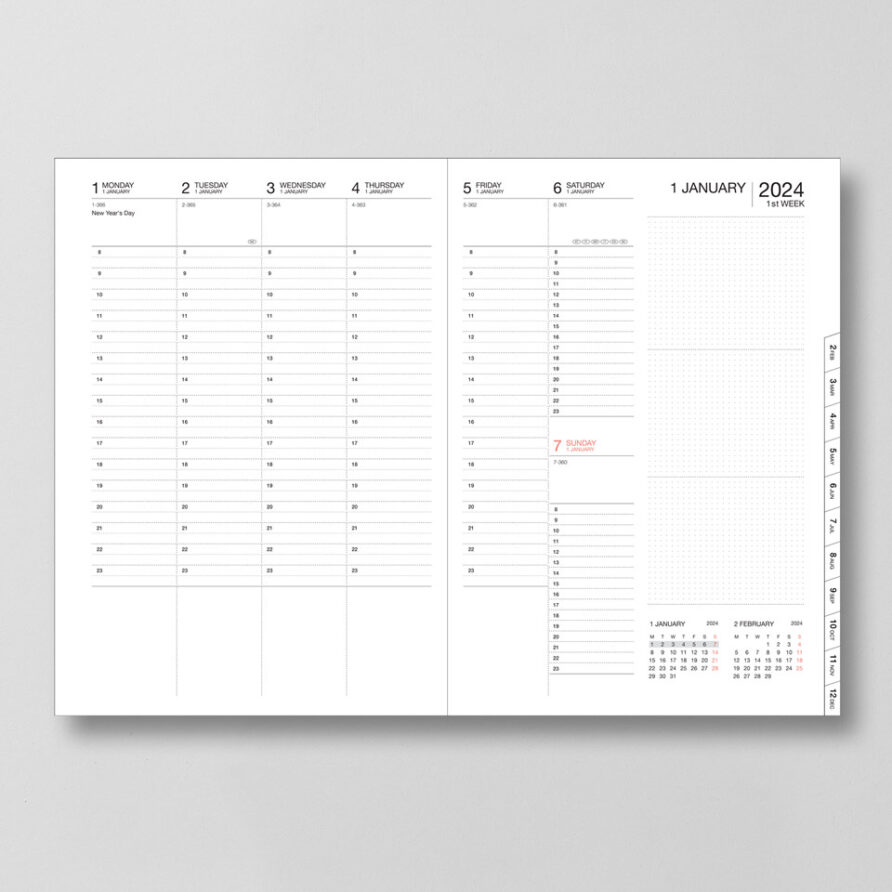 Nachfüllkalendarium 24/25 für Kalender mit Umschlagtasche – Bild 2