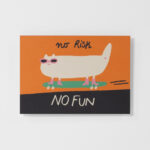 Postkarte No Risk No Fun