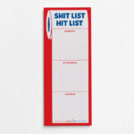 Notizblock Shit List Hit List
