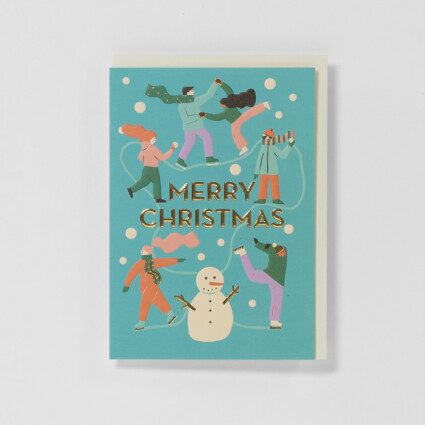 Weihnachtskarte Merry Christmas On Ice