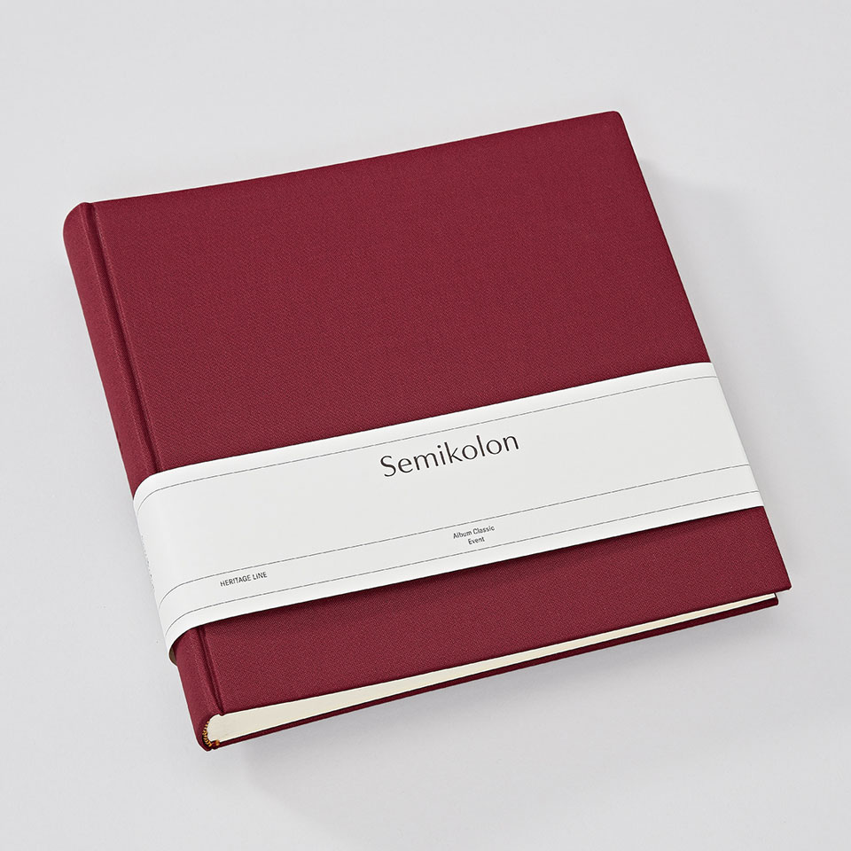 Semikolon Album Fotografico Classic Large, 24,5x30,5 Cm, 130 Pagine, Tela, Colore Rosa Fenicottero, Per 260 Foto