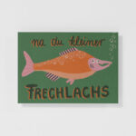 Postkarte Frechlachs