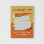 Postkarte Pelikann