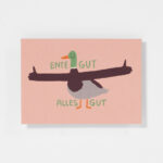 Postkarte Ente gut Daumen hoch
