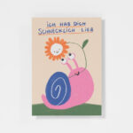 Postkarte Schnecklich lieb