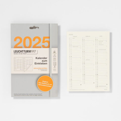 Kalender zum Einkleben 2025 – Jahresübersicht