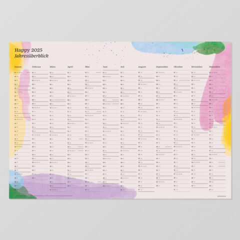 Wandkalender Happy 2025 A2 quer