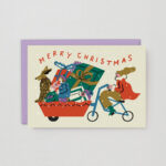 Weihnachtskarte Lastenrad