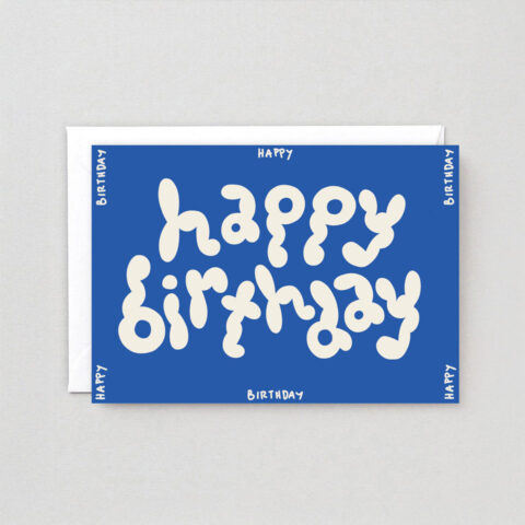 Geburtstagskarte Happy Birthday Weiße Wolken