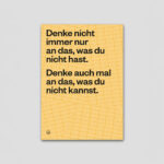 Postkarte Das, was du nicht hast