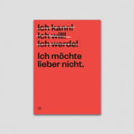 Postkarte Ich möchte lieber nicht