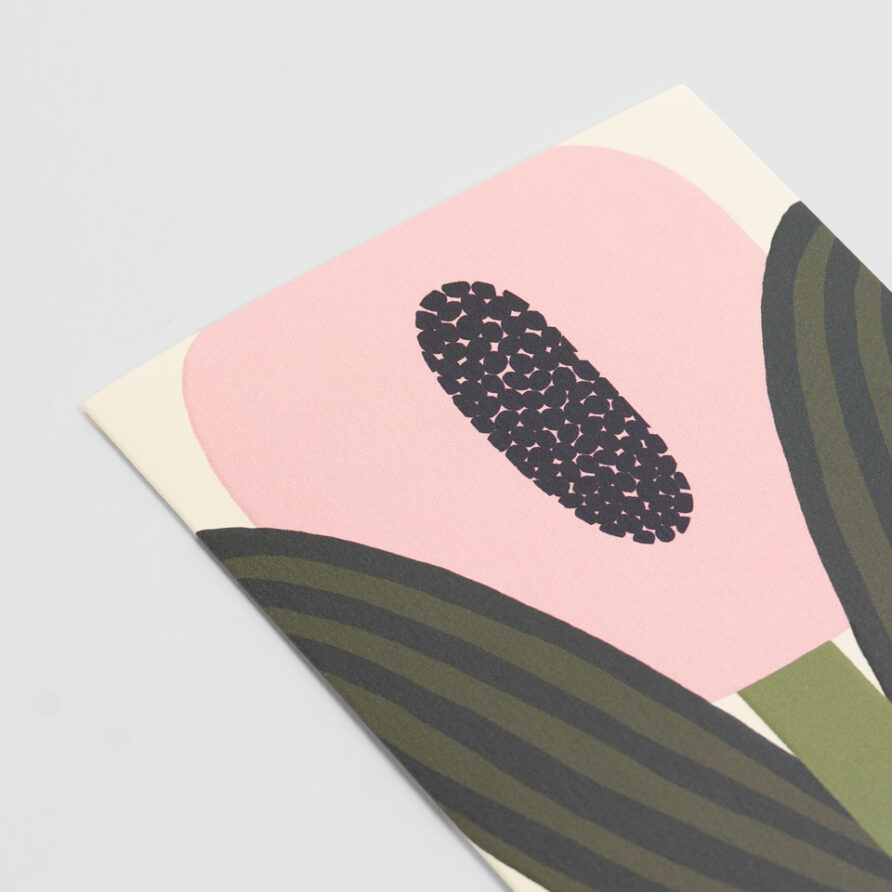Minikarte rosa Blume – Bild 2