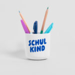 Becher Schulkind blau