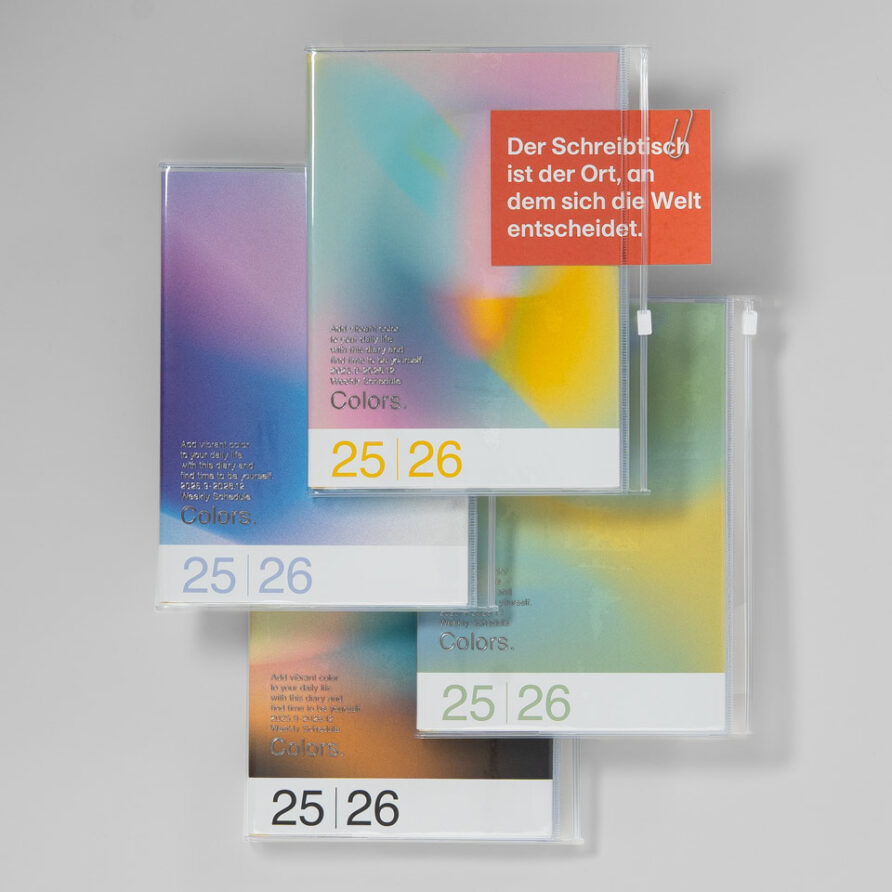 A5 Kalender 2025/26 mit Umschlagtasche Verlauf