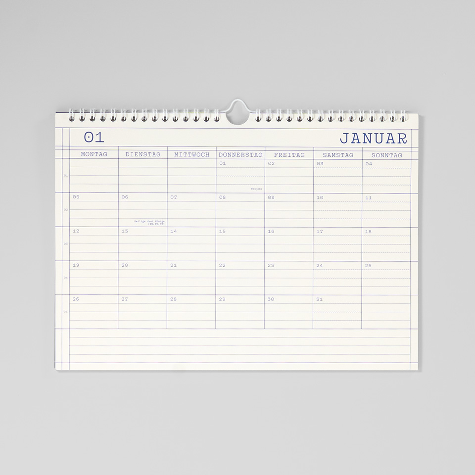 Eisenhauer Monatskalender 2026 für Tisch und Wand / A4 – Bild 2