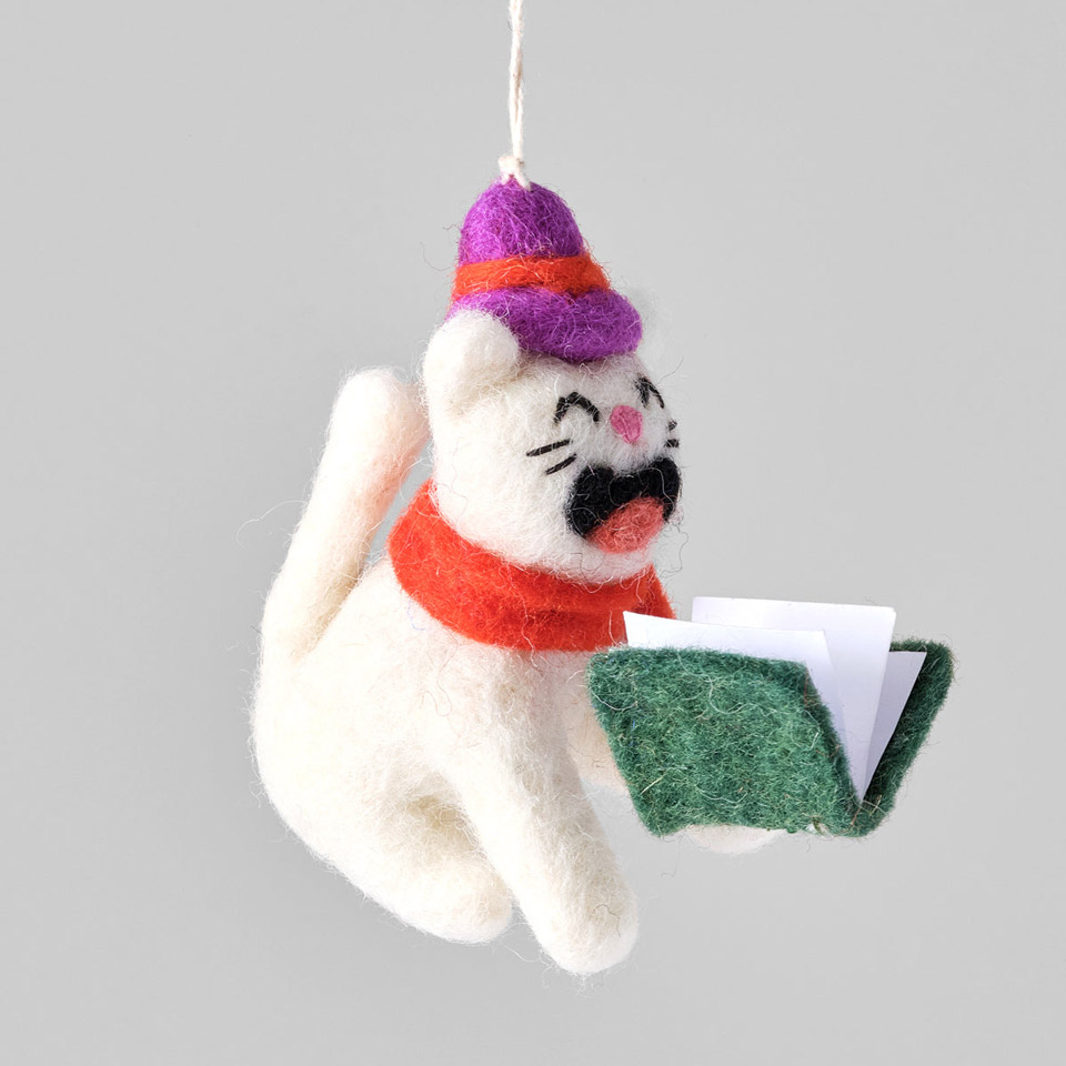 Filzanhänger – singenden Katze