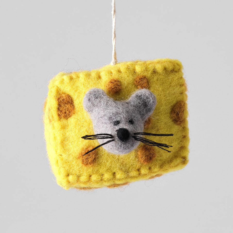 Filzanhänger – Maus im Käse