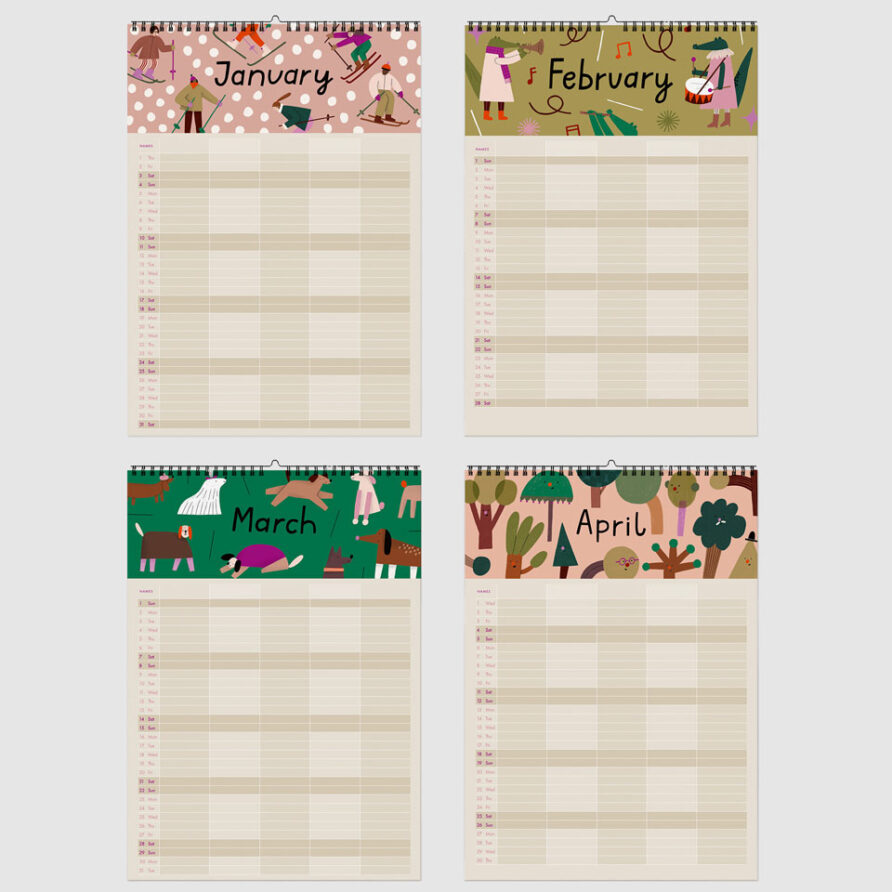 Nuukk Familienkalender 2026 / Ponys und Picknick – Bild 2