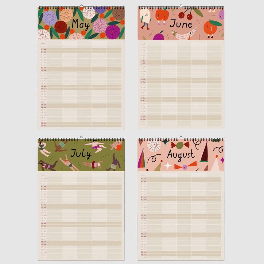 Nuukk Familienkalender 2026 / Ponys und Picknick – Bild 3