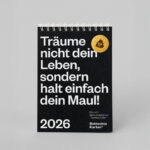 demotivierender Tischkalender 2026