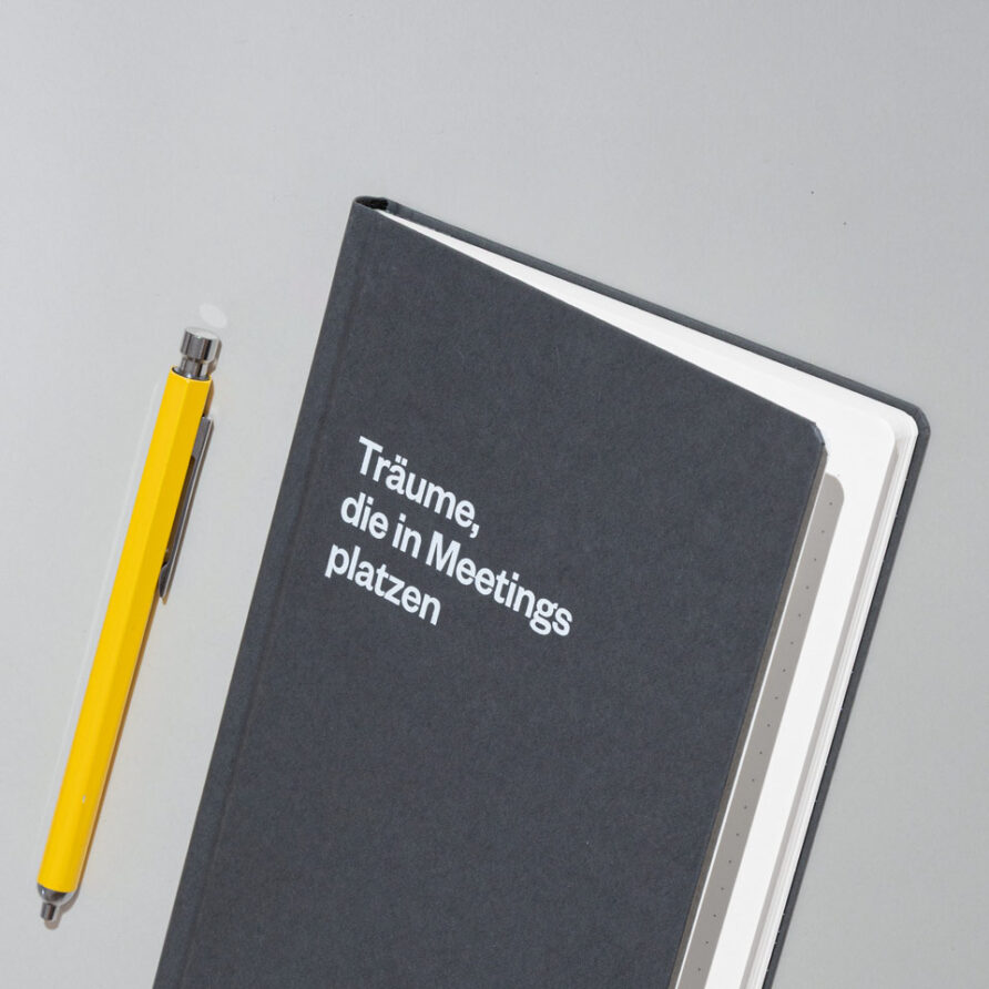 Oh No Notes Notizbuch dunkelgrau / Träume, die in Meetings platzen – Bild 3