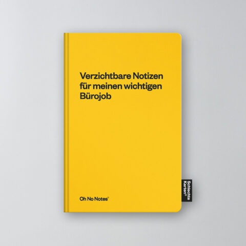 Oh No Notes Notizbuch gelb / Verzichtbare Notizen
