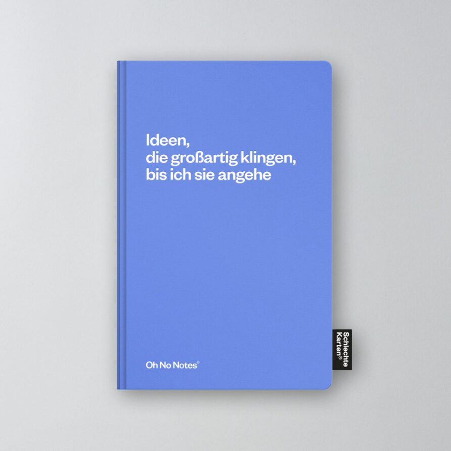 Oh No Notes Notizbuch hellblau / Großartige Ideen