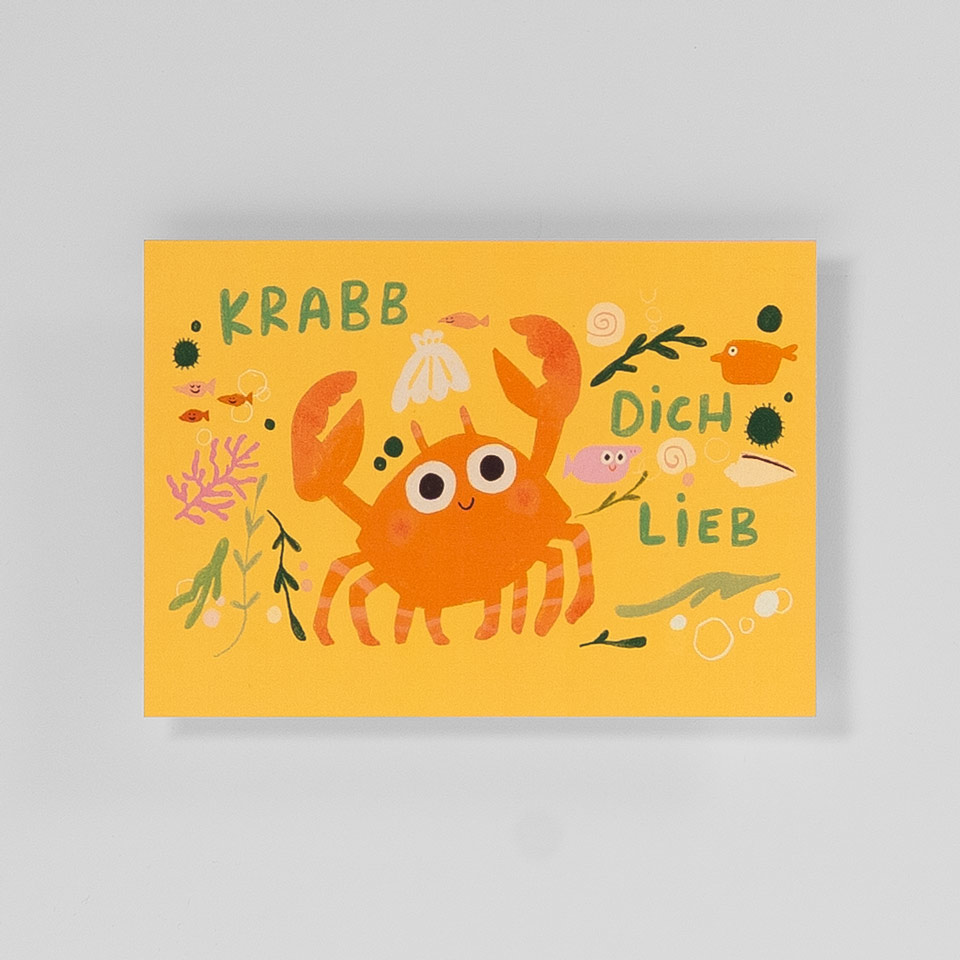 Postkarte Krabb Dich Lieb