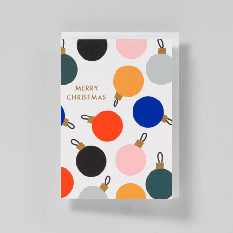 Weihnachtskarte Merry Christmas Weihnachtskugeln