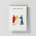 Weihnachtskarte Merry Christmas Schneemann