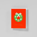 Minikarte Merry Christmas Adventskranz