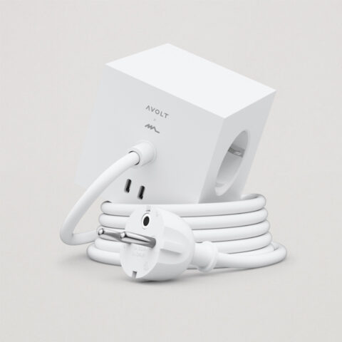 Mehrfachsteckdose in Opal White / Martinelli Luce  / Avolt Square 1