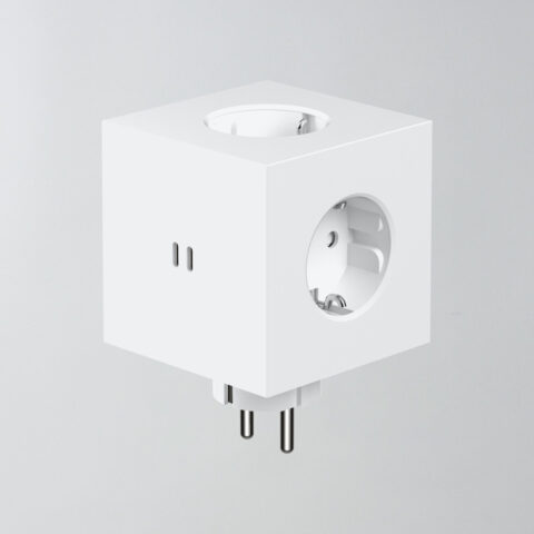 Avolt Square 2 Steckdose / opal white / Martinelli Luce