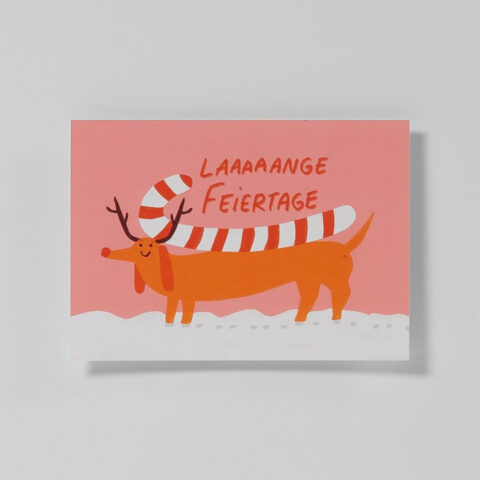 Weihnachtspostkarte Lange Feiertage