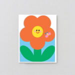 Geburtstagskarte Blume Leporello Karte