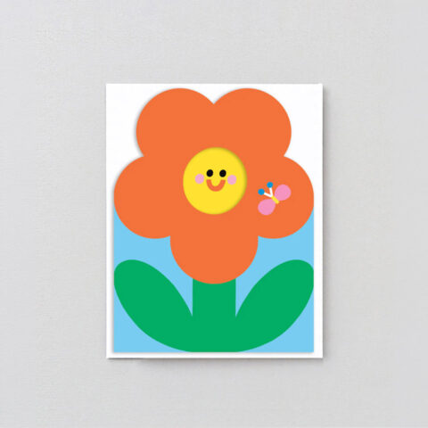 Geburtstagskarte Blume Leporello Karte