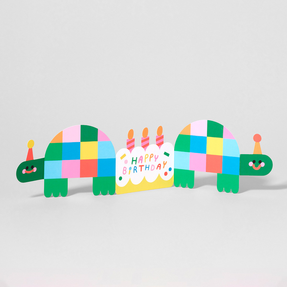 Geburtstagskarte Schildkröte Leporello Karte – Bild 2