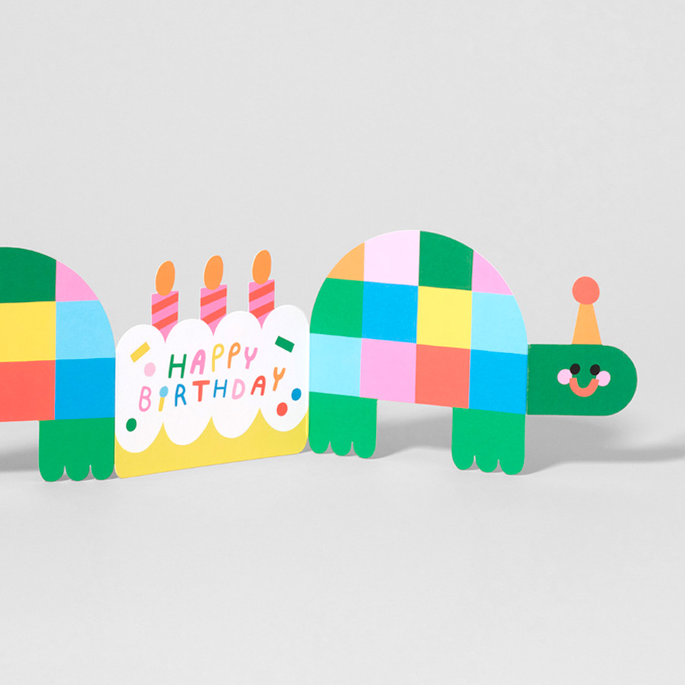 Geburtstagskarte Schildkröte Leporello Karte – Bild 3